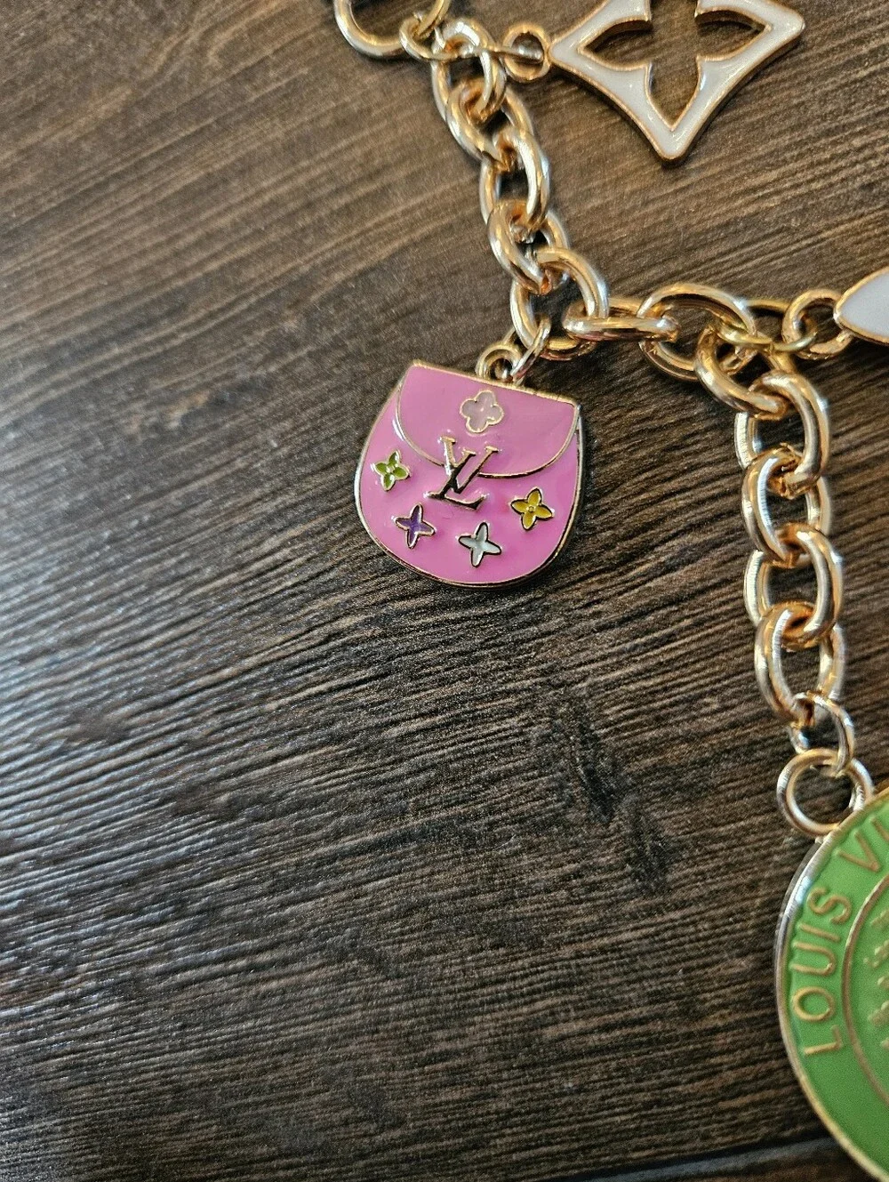 LV Trunks & Bags Medallion + Stamped Purse Charm Reimagined On Handmade Bagcharm